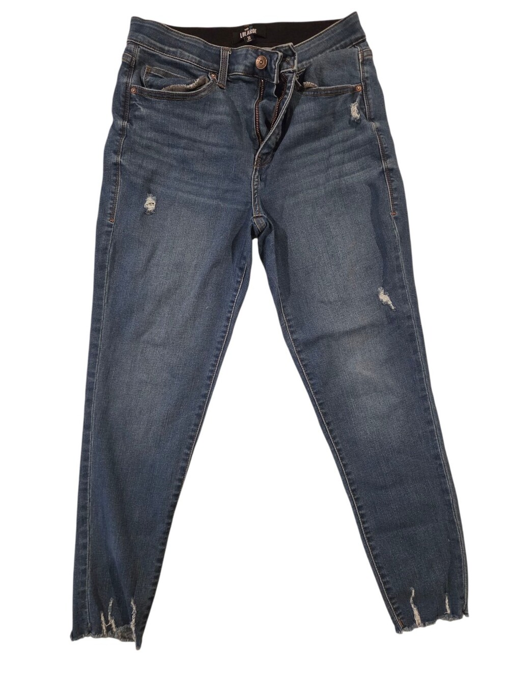 LuLaRoe Women's Light-Mid Blue Denim Skinny Cropped Jeans